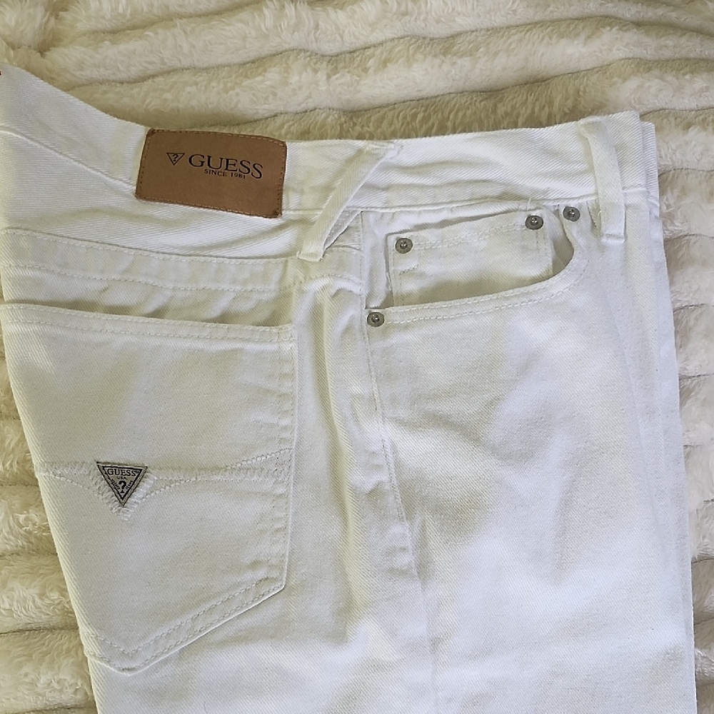 Guess Men's White Denim Jeans
